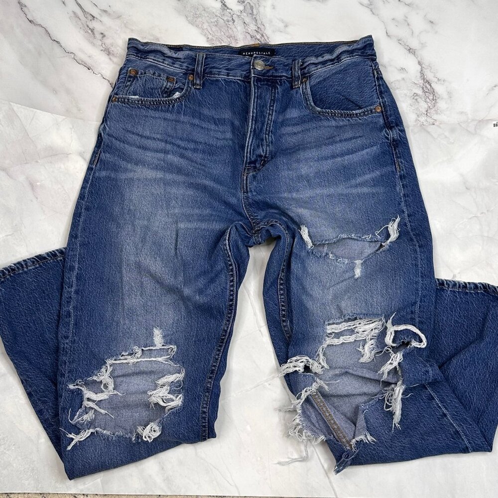 Aeropostale Blue Distressed Women Jeans